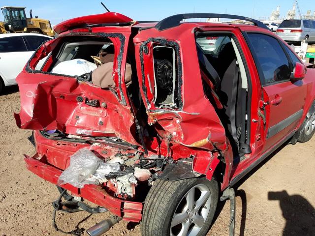 JS2YB413975106673 - 2007 SUZUKI SX4 RED photo 9