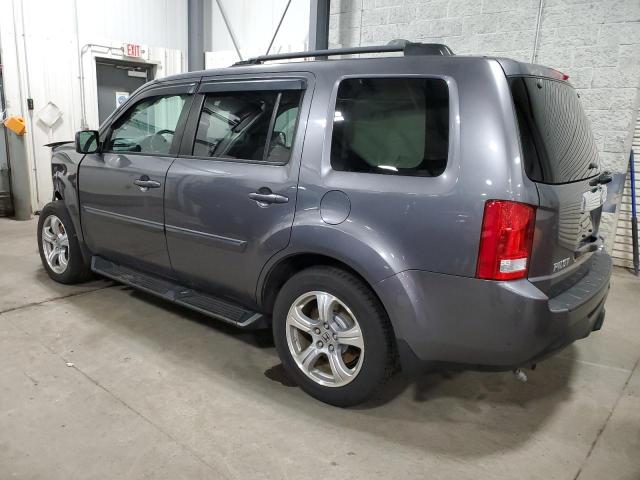 5FNYF4H59EB013556 - 2014 HONDA PILOT EXL GRAY photo 2