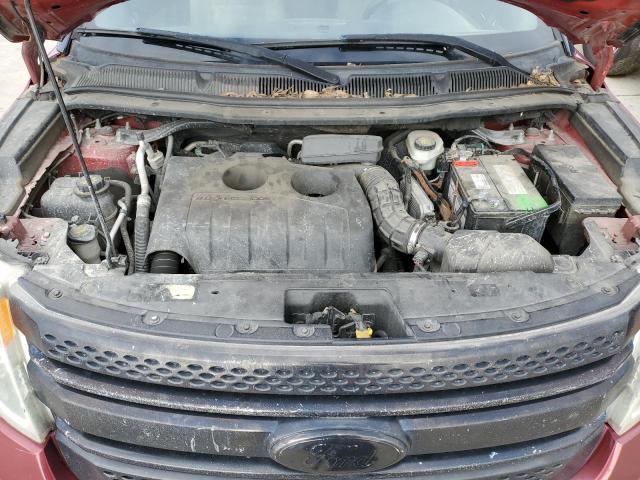 1FM5K7B91DGA79384 - 2013 FORD EXPLORER BURGUNDY photo 12