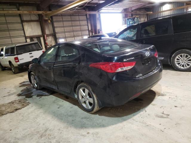 5NPDH4AE5DH372096 - 2013 HYUNDAI ELANTRA GLS BLACK photo 2