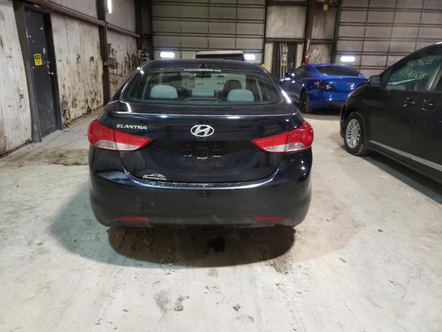 5NPDH4AE5DH372096 - 2013 HYUNDAI ELANTRA GLS BLACK photo 6