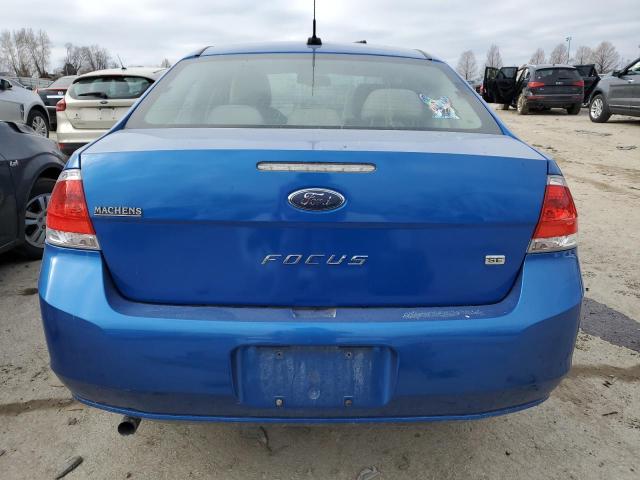 1FAHP3FN0BW190259 - 2011 FORD FOCUS SE BLUE photo 6