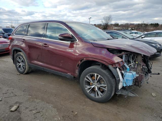 5TDBGRFH5KS063939 - 2019 TOYOTA HIGHLANDER HYBRID BURGUNDY photo 4