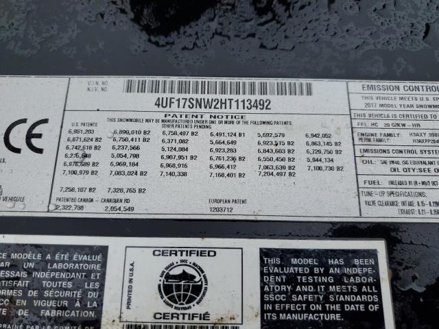 4UF17SNW2HT113492 - 2017 ARCTIC CAT ARTIC CAT Зелений фото 10