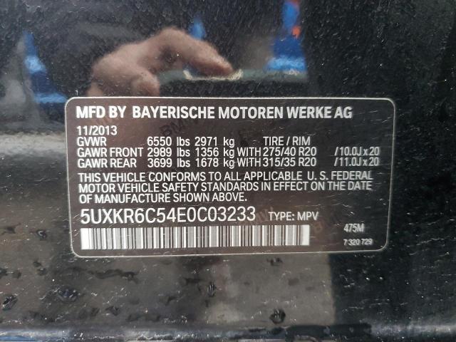 5UXKR6C54E0C03233 - 2014 BMW X5 XDRIVE50I BLACK photo 13