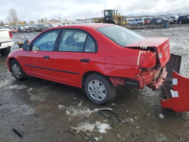 1HGES16395L000397 - 2005 HONDA CIVIC DX VP RED photo 2