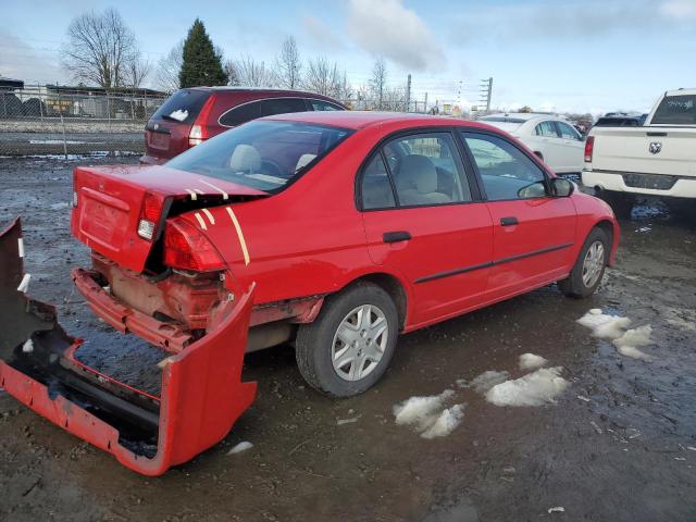 1HGES16395L000397 - 2005 HONDA CIVIC DX VP RED photo 3