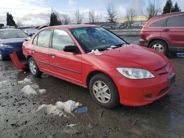 1HGES16395L000397 - 2005 HONDA CIVIC DX VP RED photo 4