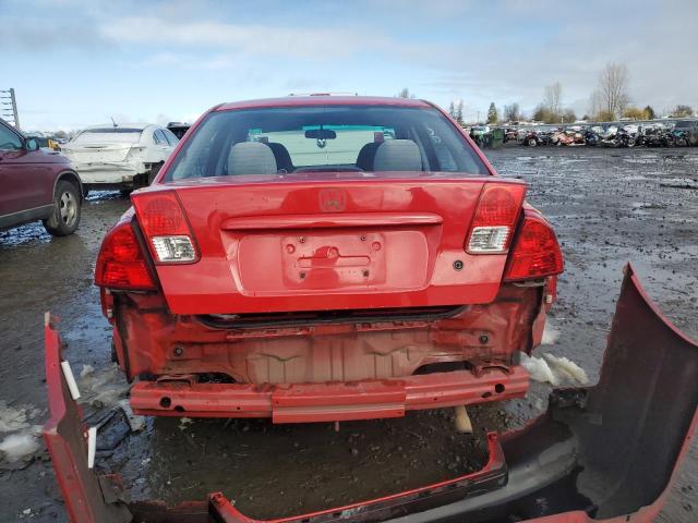 1HGES16395L000397 - 2005 HONDA CIVIC DX VP RED photo 6