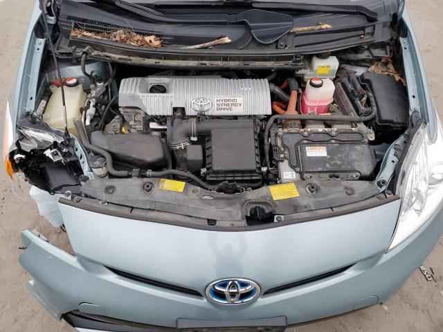 JTDKN3DU4E1844696 - 2014 TOYOTA PRIUS GREEN photo 11