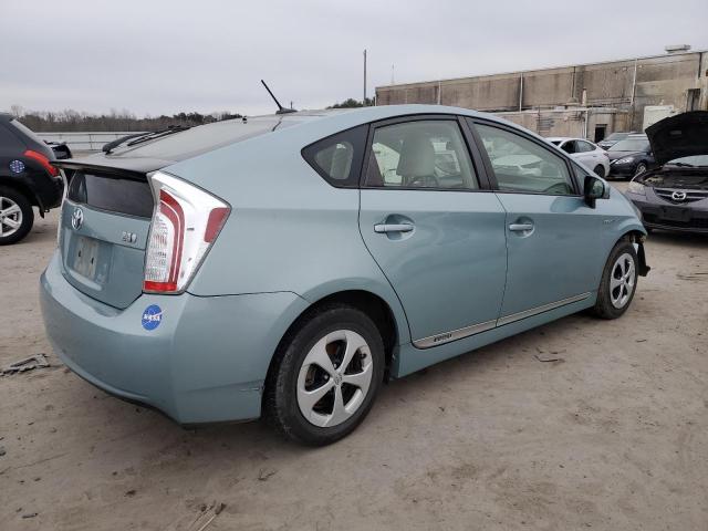 JTDKN3DU4E1844696 - 2014 TOYOTA PRIUS GREEN photo 3