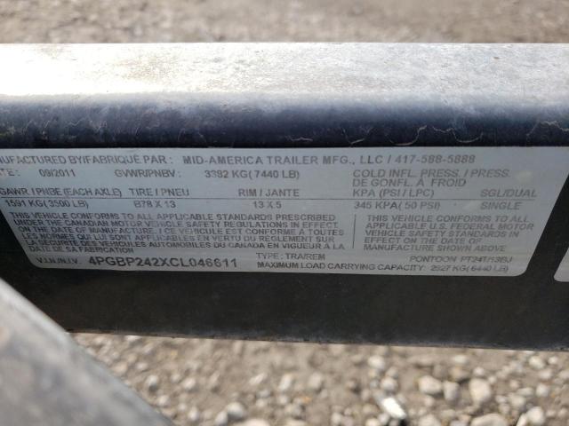 4PGBP242XCL046611 - 2006 BOBCAT TRAILER BLACK photo 10