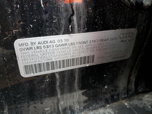 WAUKGAFB1AN072233 - 2010 AUDI A6 PRESTIGE შავი ფოტო 13