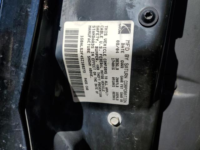 1G8AL52F45Z108273 - 2005 SATURN ION LEVEL 3 BLACK photo 12