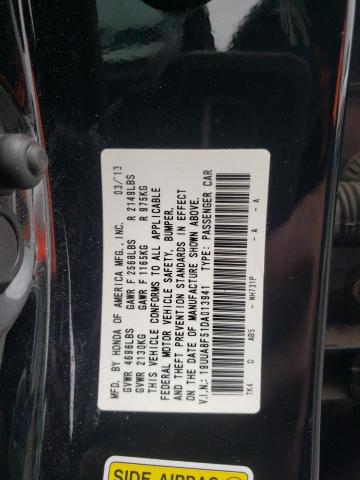 19UUA8F51DA013941 - 2013 ACURA TL TECH BLACK photo 12