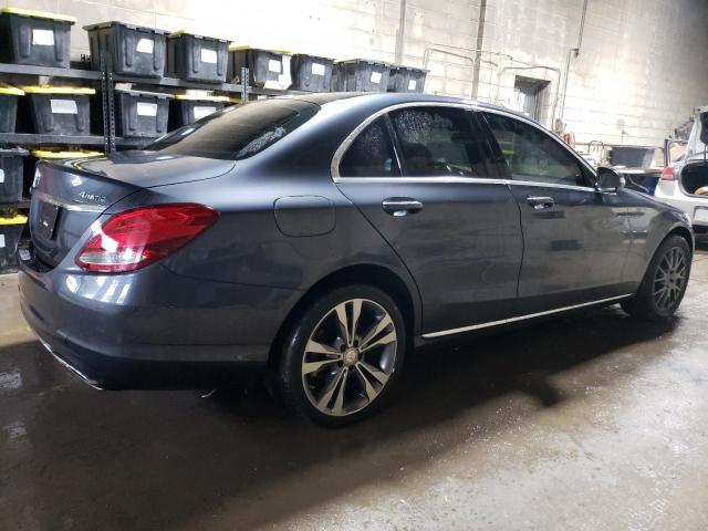 55SWF4KB8FU042603 - 2015 MERCEDES-BENZ C 300 4MATIC GRAY photo 3