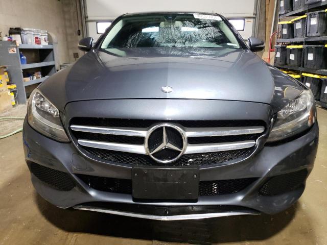 55SWF4KB8FU042603 - 2015 MERCEDES-BENZ C 300 4MATIC GRAY photo 5