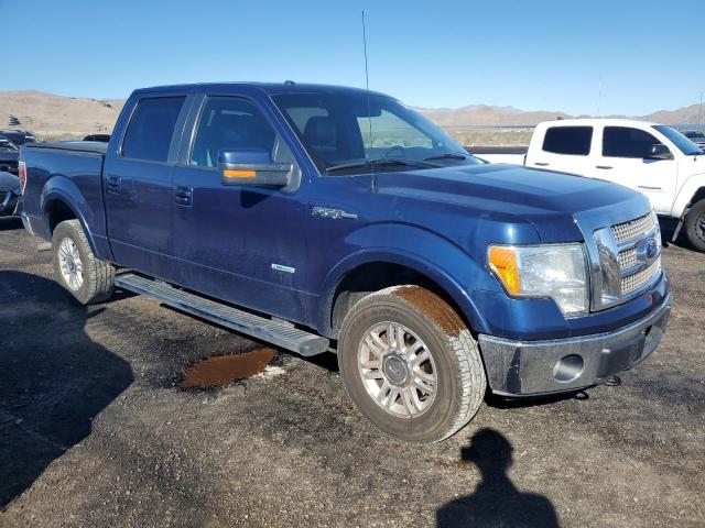 1FTFW1ET5BKD48580 - 2011 FORD F150 SUPERCREW BLUE photo 4