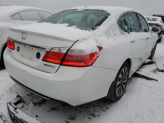 1HGCR6F34EA002473 - 2014 HONDA ACCORD HYBRID WHITE photo 3