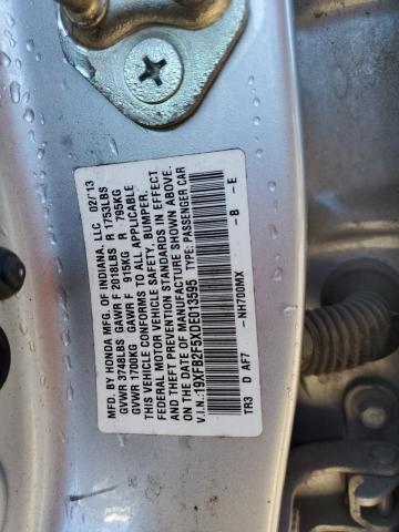 19XFB2F5XDE013595 - 2013 HONDA CIVIC LX GRAY photo 12