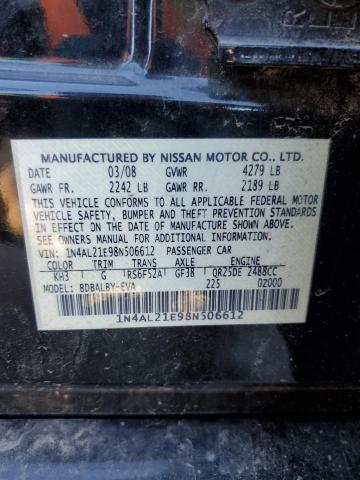 1N4AL21E98N506612 - 2008 NISSAN ALTIMA 2.5 BLACK photo 13