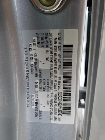 3MZBPAA75MM203276 - 2021 MAZDA 3 SILVER photo 12