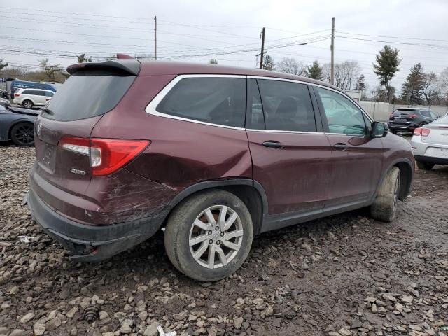 5FNYF6H11KB066210 - 2019 HONDA PILOT LX BURGUNDY photo 3