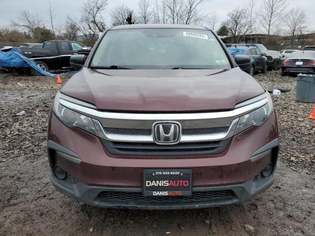 5FNYF6H11KB066210 - 2019 HONDA PILOT LX BURGUNDY photo 5