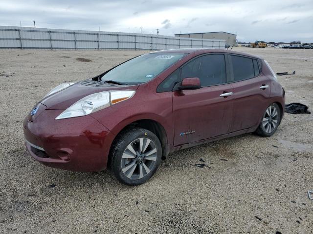 1N4BZ0CP3GC308723 - 2016 NISSAN LEAF SV MAROON photo 1