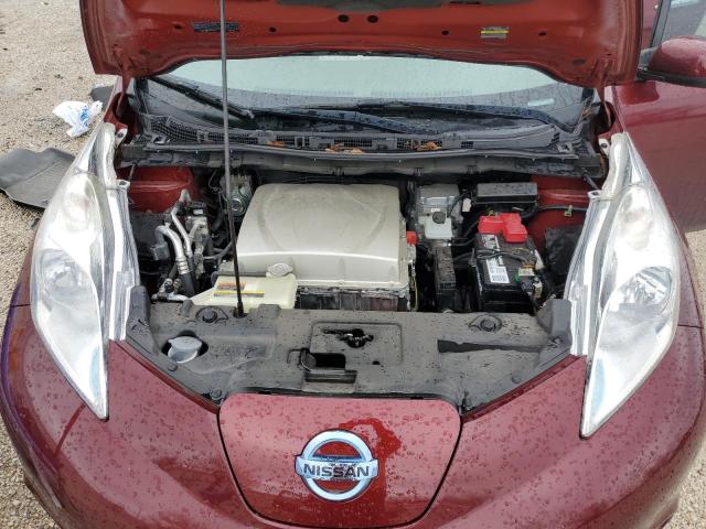 1N4BZ0CP3GC308723 - 2016 NISSAN LEAF SV MAROON photo 11