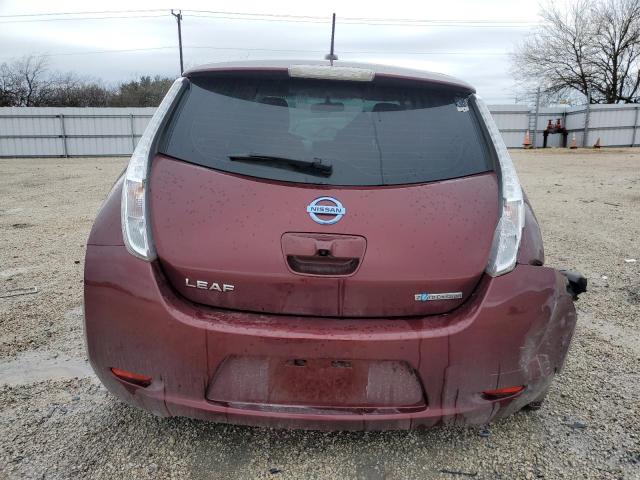 1N4BZ0CP3GC308723 - 2016 NISSAN LEAF SV MAROON photo 6