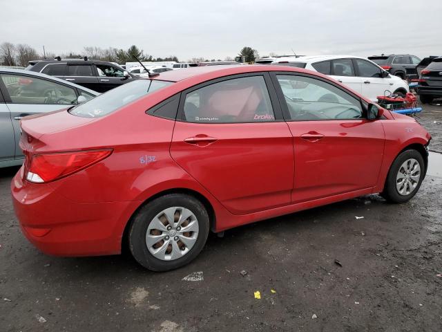 KMHCT4AEXGU964853 - 2016 HYUNDAI ACCENT SE RED photo 3