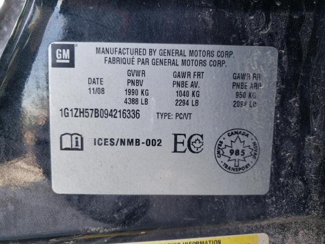 1G1ZH57B094216336 - 2009 CHEVROLET MALIBU 1LT BLACK photo 13