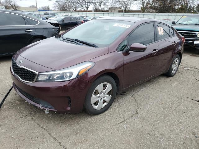 3KPFK4A72HE064258 - 2017 KIA FORTE LX MAROON photo 1