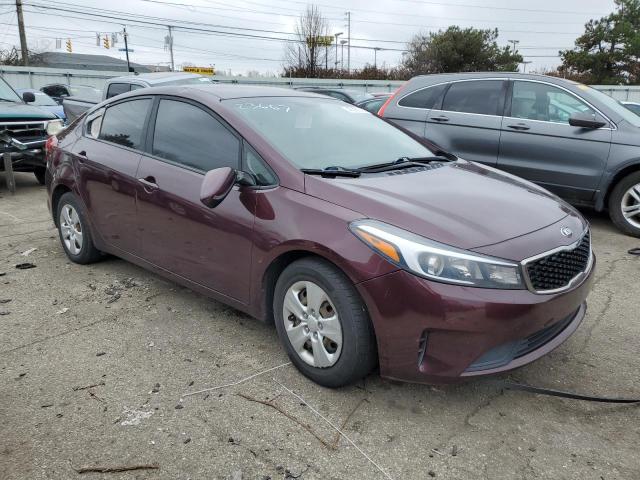 3KPFK4A72HE064258 - 2017 KIA FORTE LX MAROON photo 4