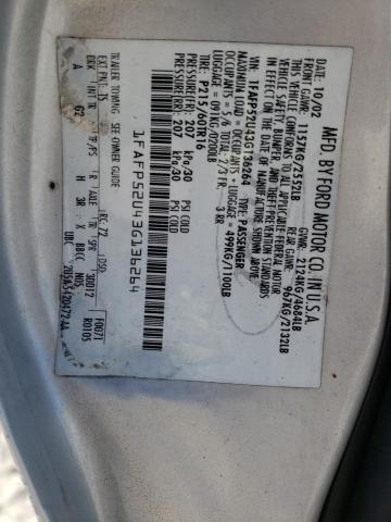 1FAFP52U43G136264 - 2003 FORD TAURUS LX SILVER photo 12