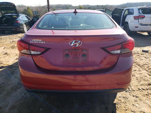 KMHDH4AE9FU413818 - 2015 HYUNDAI ELANTRA SE RED photo 6