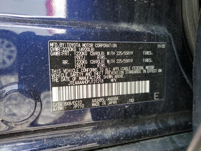 JTEAAAAH0PJ121218 - 2023 TOYOTA VENZA LE BLUE photo 13