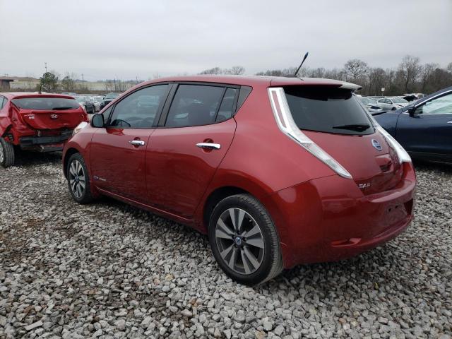 1N4AZ0CP8EC337465 - 2014 NISSAN LEAF S RED photo 2