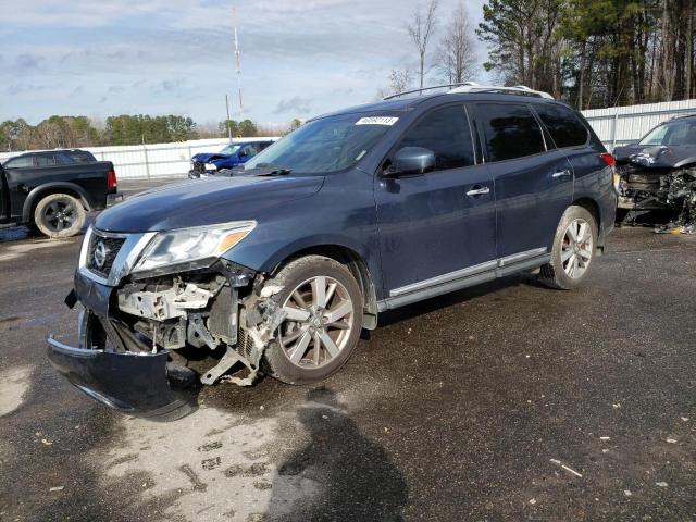 5N1AR2MN2EC709445 - 2014 NISSAN PATHFINDER S BLUE photo 1