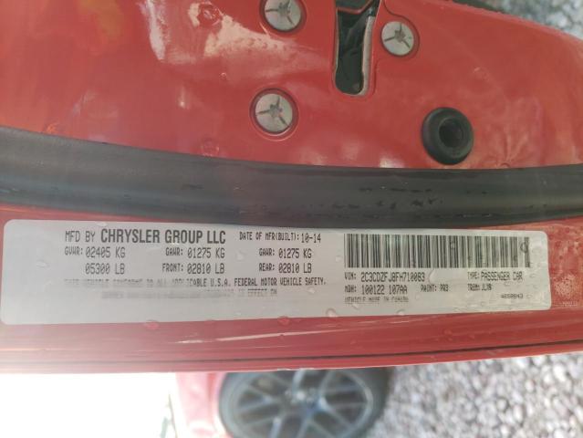 2C3CDZFJ8FH710083 - 2015 DODGE CHALLENGER R/T SCAT PACK RED photo 12