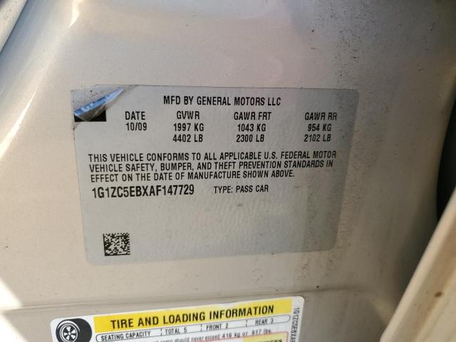 1G1ZC5EBXAF147729 - 2010 CHEVROLET MALIBU 1LT 金色 照片 12