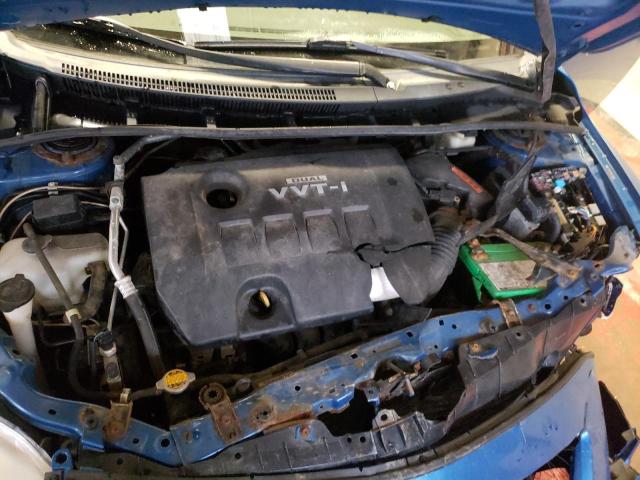 2T1BU4EE9AC225856 - 2010 TOYOTA COROLLA BASE BLUE photo 11