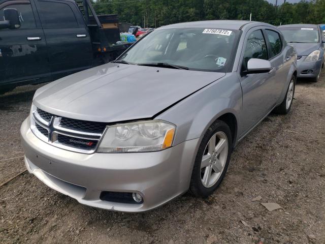 1C3CDZCB2DN680970 - 2013 DODGE AVENGER SXT SILVER photo 2