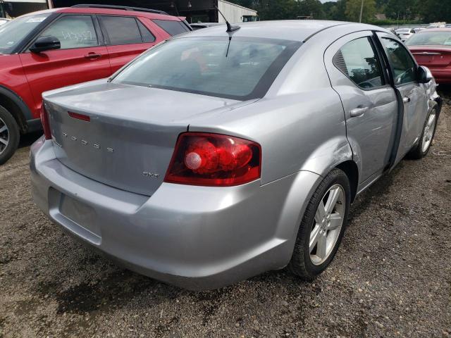 1C3CDZCB2DN680970 - 2013 DODGE AVENGER SXT SILVER photo 4