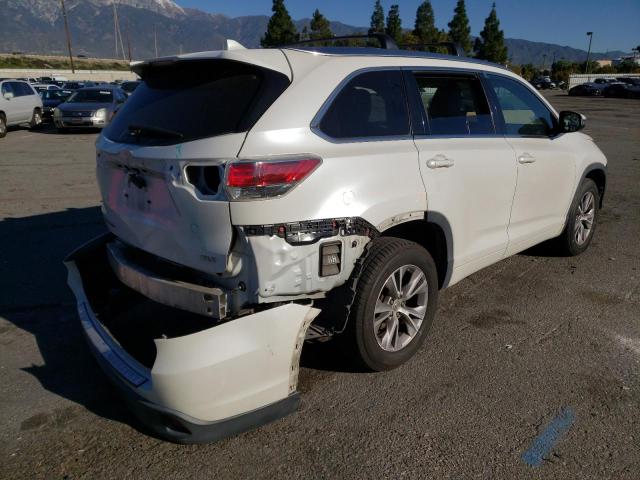 5TDKKRFH0FS115966 - 2015 TOYOTA HIGHLANDER XLE WHITE photo 3