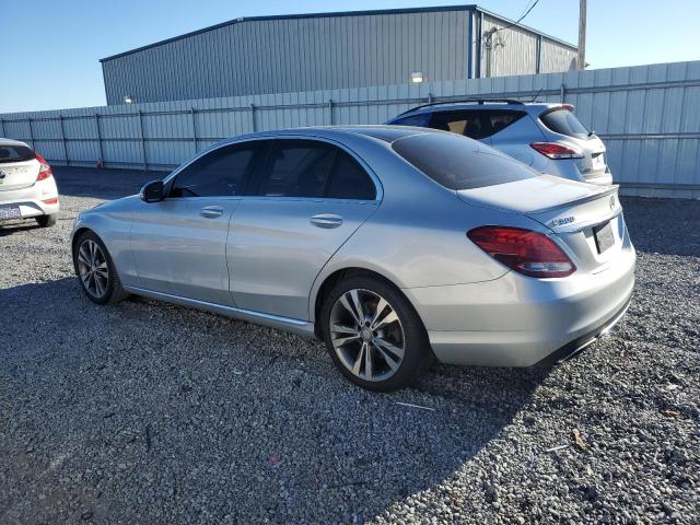 WDDWF4JB5HR283394 - 2017 MERCEDES-BENZ C 300 SILVER photo 2