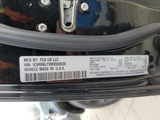 1C6RR6LT9MS550630 - 2021 RAM 1500 CLASS SLT Qara foto 12