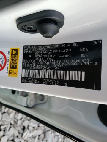 5TDJZRFH7KS923510 - 2019 TOYOTA HIGHLANDER SE WHITE photo 13