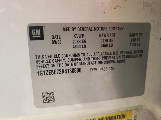 1G1ZE5E72A4130800 - 2010 CHEVROLET MALIBU LTZ Ağ foto 10